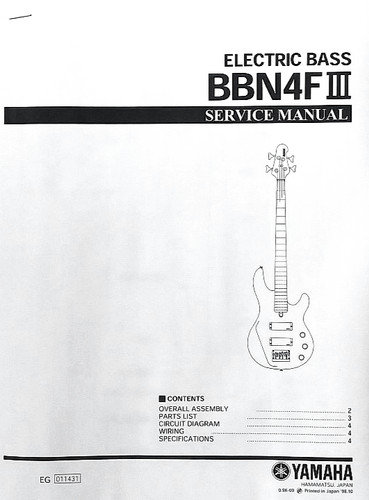 Yamaha bbn4f iii fretless bass - yamaha,